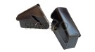 Royal Enfield Interceptor 650 Mounting Rails and Leather Pannier Bag Pair D1 Black - SPAREZO