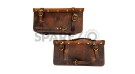 Royal Enfield Big Leather Bags Pair Brown Tan For GT Continental 650 - SPAREZO