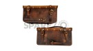 Royal Enfield Pannier Rails and Leather Bags Pair Brown Tan For GT Continental 650 - SPAREZO