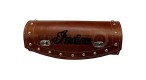 Universal Indian Motorbike Front Side Genuine Leather Tool Bag Brown Color  - SPAREZO