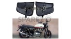 Royal Enfield GT Continental and Interceptor 650 Genuine Leather Black Pannier Bags - SPAREZO