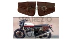 Royal Enfield GT Continental and Interceptor 650 Genuine Leather Brown Pannier Bags - SPAREZO