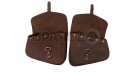 Royal Enfield GT Continental and Interceptor 650 Genuine Leather Brown Pannier Bags - SPAREZO