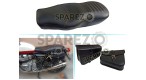 Royal Enfield GT and Interceptor 650 Leather Comfortable Dual Seat with Pannier Bag - SPAREZO