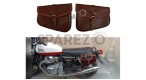 Royal Enfield GT Continental and Interceptor 650 Genuine Leather Tan Brown Pannier Bags - SPAREZO