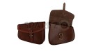 Royal Enfield Meteor 350cc Genuine Leather Brown Pannier Bags - SPAREZO