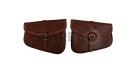 Royal Enfield GT Continental and Interceptor 650 Genuine Leather Tan Brown Pannier Bags - SPAREZO