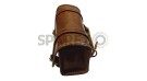 Universal Fit Genuine Soft Leather Tool Bag Brown For Motorcycle - SPAREZO