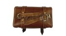 Universal Fit Genuine Soft Leather Tool Bag Brown For Motorcycle - SPAREZO