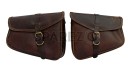 Royal Enfield GT and Interceptor 650cc Leather Tobacco Color Pannier Bags Pair - SPAREZO