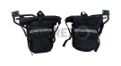 Royal Enfield Classic 350cc 500cc Canvas Saddle Bags Pair Black With Mounting - SPAREZO