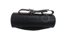 Universal Indian Motorbike Front Side Genuine Leather Tool Bag Black Color D1 - SPAREZO