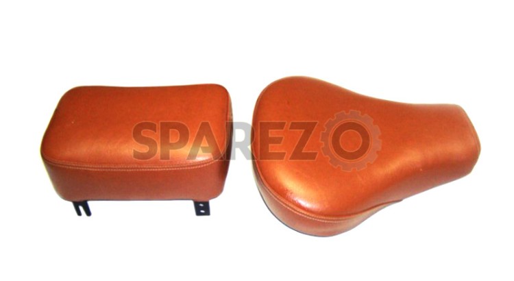 New Royal Enfield Leather Sprung Front And Pillion Seat - SPAREZO