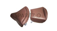 Bullet Classic Sprung Front And Pillion Seat Tan Colour - SPAREZO