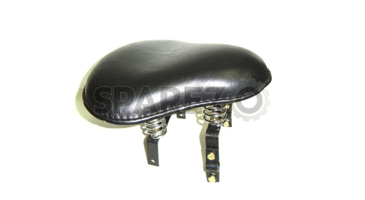 Royal Enfield American Style Large Rear Seat Black Leather - SPAREZO