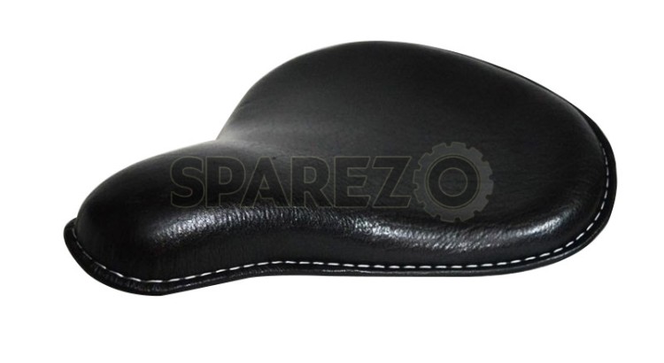 Harley Sportster Steel Based Black Leather Finish Seat Custom Bobber Chopper - SPAREZO