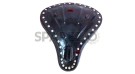 Harley Sportster Steel Based Black Leather Finish Seat Custom Bobber Chopper - SPAREZO