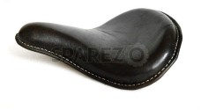 Custom Bobber Chopper Harley Sportster Black Leather Finish Deep Dish Seat