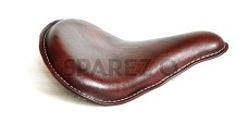 Custom Bobber Chopper Harley Sportster Cherry Leather Finish Deep Dish Seat 