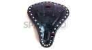 Custom Bobber Chopper Harley Sportster Cherry Leather Finish Deep Dish Seat  - SPAREZO