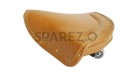 New Royal Enfield Tan VINYL Front Solo Seat With Chrome Springs Complete - SPAREZO