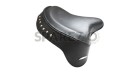 New 16" Harley Chopper Classic Police Seat Skirted Black With Springs - SPAREZO