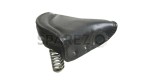 New Royal Enfield Black Leather Front Solo Seat With Chrome Springs Complete - SPAREZO