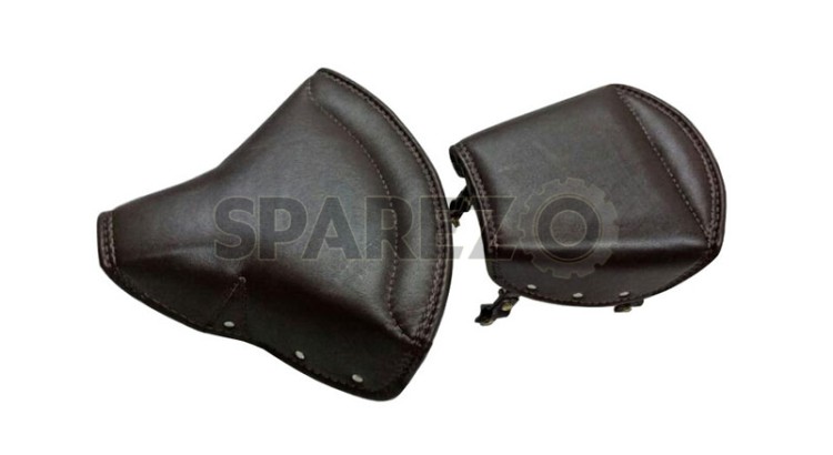 New Bullet Classic Sprung Front And Pillion Seat Dark Brown Color  - SPAREZO