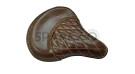 Royal Enfield 500cc Standard Leather Brown Color Seat With Spring  - SPAREZO