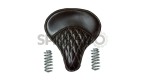 Royal Enfield 350cc & 500cc Standard Leather Dark Brown Color Seat With Spring - SPAREZO