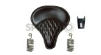 Royal Enfield 350cc & 500cc Classic Leather Dark Brown Color Seat With Spring - SPAREZO