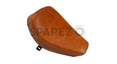 Royal Enfield Front Solo Seat Tan Color Leather Bullet Norton BSA Trump - SPAREZO