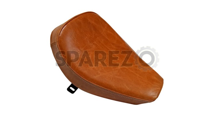 Royal Enfield Front Solo Seat Tan Color Leather Bullet Norton BSA Trump - SPAREZO