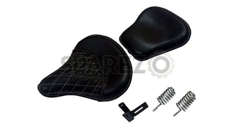 Royal Enfield Classic Bike Front & Rear Seat Black Color - SPAREZO