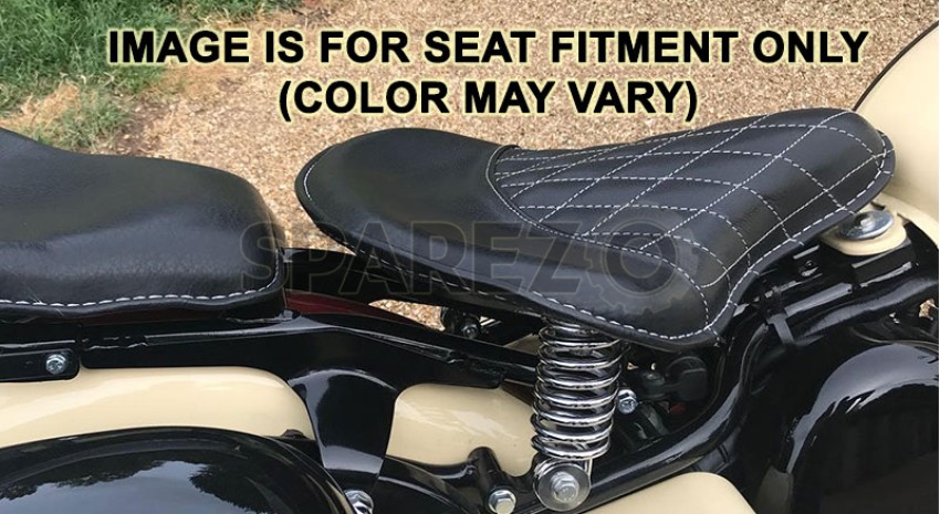 Royal Enfield 350cc & 500cc Standard Leather Dark Brown Color Seat With Spring