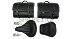 Royal Enfield 350cc 500cc Classic Front and Rear Seats With Saddle Bags - SPAREZO