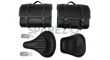 Royal Enfield 350cc 500cc Classic Front and Rear Seats With Saddle Bags