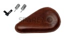 Genuine Leather Front Rider Solo Seat for Royal Enfield Classic 350cc 500cc  	 - SPAREZO