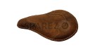 Genuine Leather Front Rider Solo Seat for Royal Enfield Classic 500cc 350cc - SPAREZO