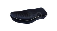 BSA Leatherite with White Beading Complete Dual Seat Black - SPAREZO