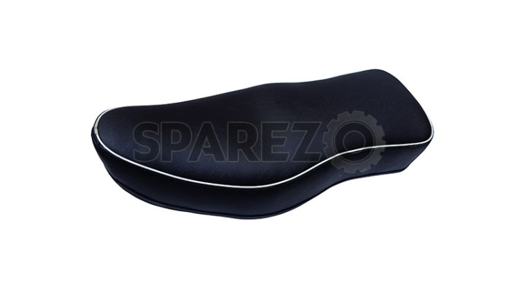 BSA Leatherite with White Beading Complete Dual Seat Black - SPAREZO