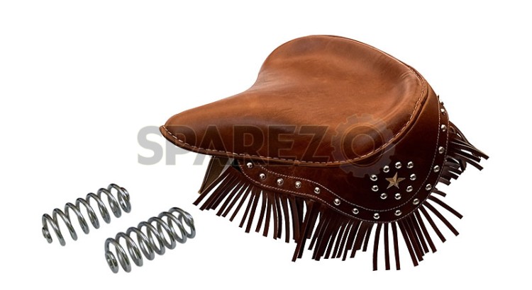 Indian Chief Scout Drifter 800 1500 Gilroy Roadmaster Bobber Solo Seat Brown Tan - SPAREZO