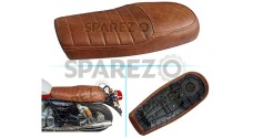 Royal Enfield GT Continental and Interceptor 650 Brown Genuine Leather Dual Seat