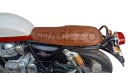 Royal Enfield GT Continental and Interceptor 650 Brown Genuine Leather Dual Seat - SPAREZO