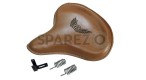 Genuine Leather Royal Enfield Classic 350cc 500cc Front Brown Tan Solo Seat - SPAREZO