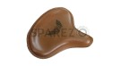 Genuine Leather Royal Enfield Standard Bullet 350 500 Front Brown Tan Solo Seat - SPAREZO