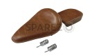 Genuine Leather Royal Enfield Classic 350 500 Low Rider Front and Rear Seat Tan Color - SPAREZO