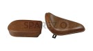 Genuine Leather Royal Enfield Classic 350 500 Low Rider Front and Rear Seat Tan Color - SPAREZO