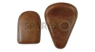 Genuine Leather Royal Enfield Classic 350 500 Low Rider Front and Rear Seat Tan Color - SPAREZO