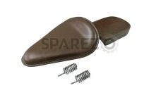 Genuine Leather Royal Enfield Classic 350 500 Low Rider Front and Rear Seat Dark Brown - SPAREZO